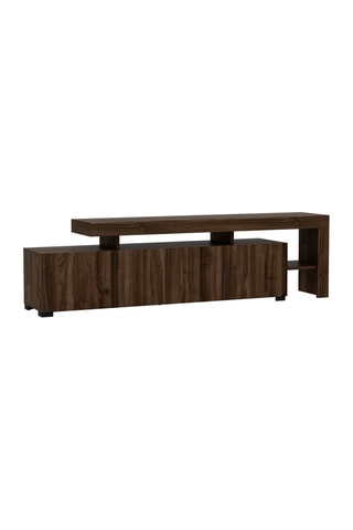 Meuble TV 2 portes et abattant Beliz - 192 x 53 x 37 cm