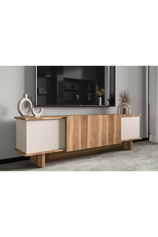 Meuble TV 4 portes Diana - 180 x 50 x 33 cm