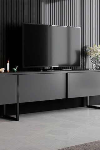 Meuble TV 2 abattants Luxe - 180 x 50 x 30 cm