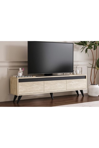 Meuble TV 3 abattants Century - 150 x 45 x 29,6 cm