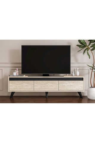 Meuble TV 3 abattants Century - 150 x 45 x 29,6 cm