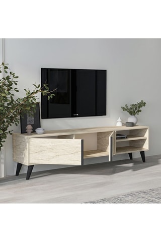 Meuble TV 2 portes Benoit - 160 x 35 x 29,6 cm