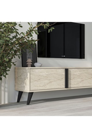 Meuble TV 2 portes Benoit - 160 x 35 x 29,6 cm