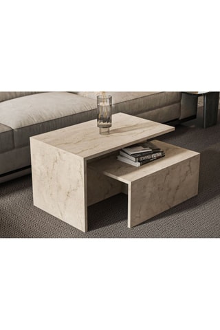 2 tables gigognes Twins - 72 x 45 x 42 et 60 x 35 x 27 cm