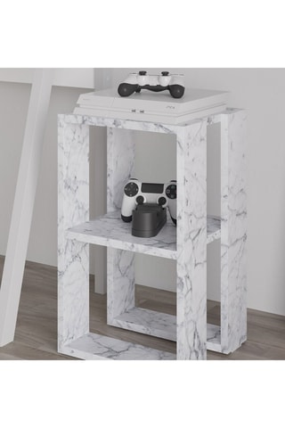 Table de chevet 2 niches Lonie - 30 x 55 x 30 cm