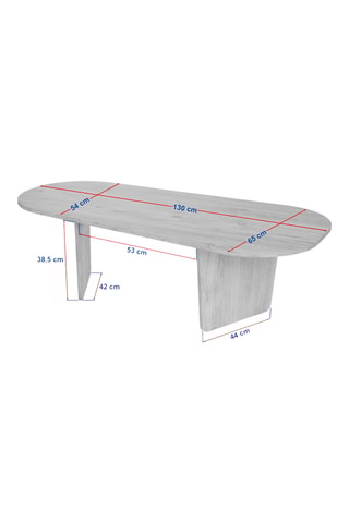 Table basse - 130 x 65 x 38,5 cm