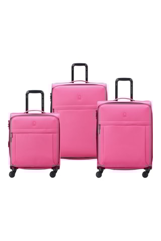 Set de 3 valises Be (S/M/L) - 55/65/75 cm - Cadenas TSA - Bleu et rose