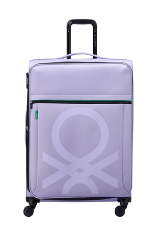 Valise grand volume Trolley Color Block - 76,5 cm - Cadenas TSA - Violet