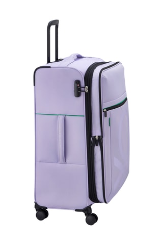 Valise grand volume Trolley Color Block - 76,5 cm - Cadenas TSA - Violet