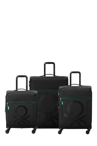 Set de 3 valises Color Block - 55/66,5/76,5 cm - Cadenas TSA - Noir