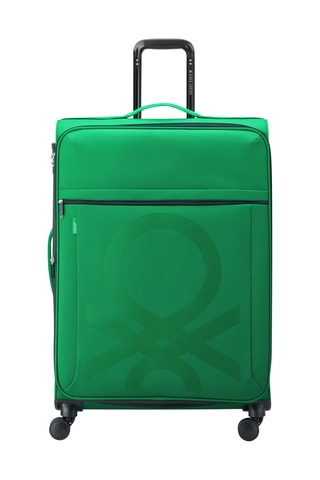 Valise grand volume Trolley Color Block - 76,5 cm - Cadenas TSA - Vert