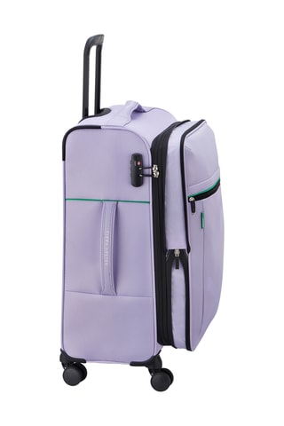 Valise semaine Trolley Color Block - 66,5 cm - Cadenas TSA - Violet