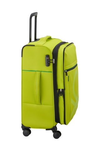 Valise semaine Trolley Color Block - 66,5 cm - Cadenas TSA - Vert
