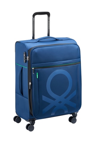 Valise semaine Trolley Color Block - 66,5 cm - Cadenas TSA - Bleu marine