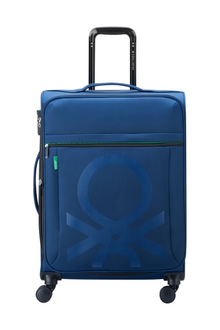 Valise semaine Trolley Color Block - 66,5 cm - Cadenas TSA - Bleu marine