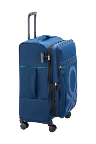Valise semaine Trolley Color Block - 66,5 cm - Cadenas TSA - Bleu marine