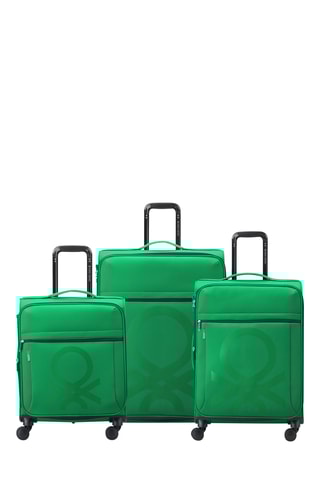 Set de 3 valises Color Block - 55/66,5/76,5 cm - Cadenas TSA - Vert