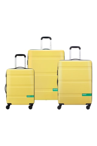 Set de 3 valises (S/M/L) - 55/66/76 cm - Cadenas TSA - Jaune