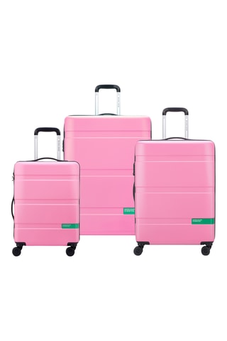 Set de 3 valises (S/M/L) - 55/66/76 cm - Cadenas TSA - Rose