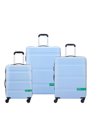 Set de 3 valises (S/M/L) - 55/66/76 cm - Cadenas TSA - Bleu