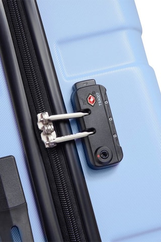 Set de 3 valises (S/M/L) - 55/66/76 cm - Cadenas TSA - Bleu