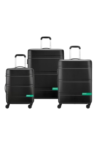 Set de 3 valises (S/M/L) - 55/66/76 cm - Cadenas TSA - Noir