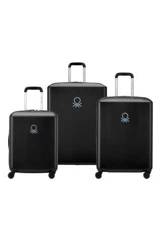 Set de 3 valises (S/M/L) - 55/66/76 cm - Cadenas TSA - Noir