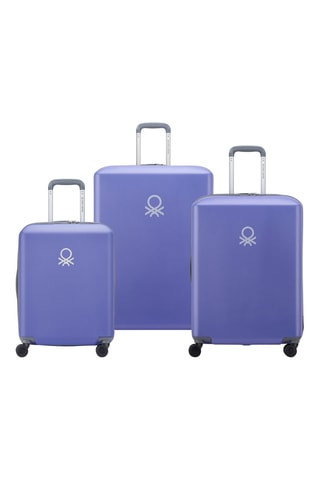 Set de 3 valises (S/M/L) - 55/66/76 cm - Cadenas TSA - Violet