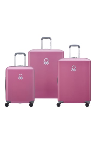 Set de 3 valises (S/M/L) - 55/66/76 cm - Cadenas TSA - Rose