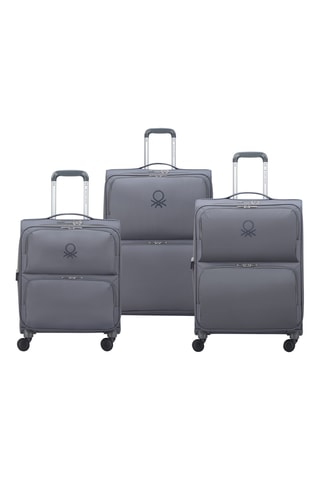 Set de 3 valises (S/M/L) - 55/65/76 cm - Cadenas TSA - Gris