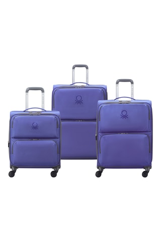 Set de 3 valises (S/M/L) - 55/65/76 cm - Cadenas TSA - Violet