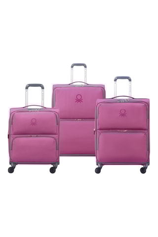 Set de 3 valises (S/M/L) - 55/65/76 cm - Cadenas TSA - Rose