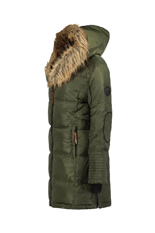 Lange Gewatteerde Jas Beauty Kaki