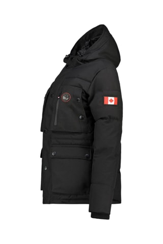 Gewatteerde Jas met Capuchon Alberteak- Zwart