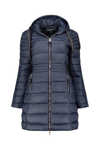 Lange Gewatteerde Jas Beyeak - Marineblauw