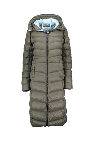 Lange Gewatteerde Jas - Kaki