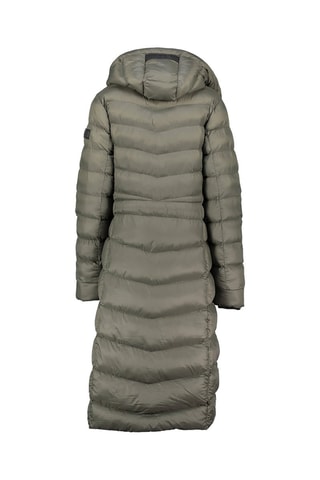 Lange Gewatteerde Jas - Kaki