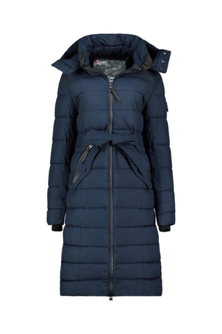 Lange Gewatteerde Jas Cabimeak - Marineblauw