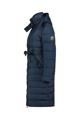 Lange Gewatteerde Jas Cabimeak - Marineblauw