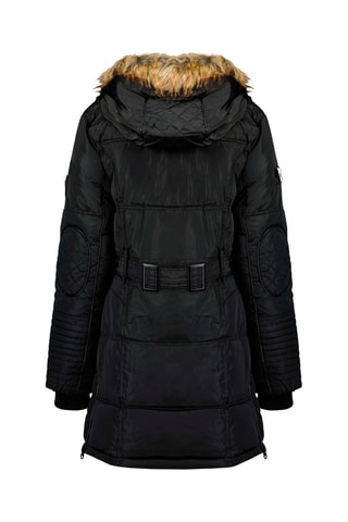 Lange Gewatteerde Jas Beauty Zwart