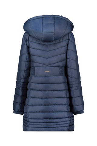 Lange Gewatteerde Jas Biensureak - Marineblauw