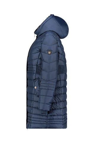 Lange Gewatteerde Jas Biensureak - Marineblauw