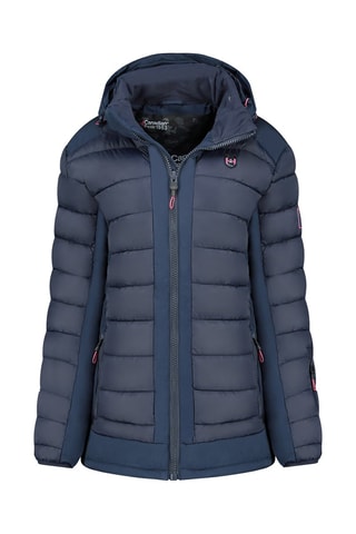 Gewatteerde Jas met Capuchon - Marineblauw