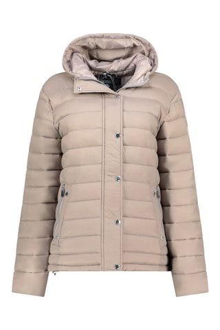 Gewatteerde Jas met Capuchon - Beige