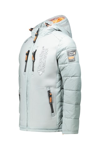 Gewatteerde Jas met Capuchon Beachweak - Lichtgrijs en Oranje