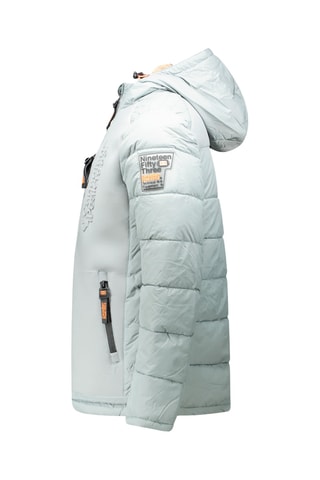 Gewatteerde Jas met Capuchon Beachweak - Lichtgrijs en Oranje