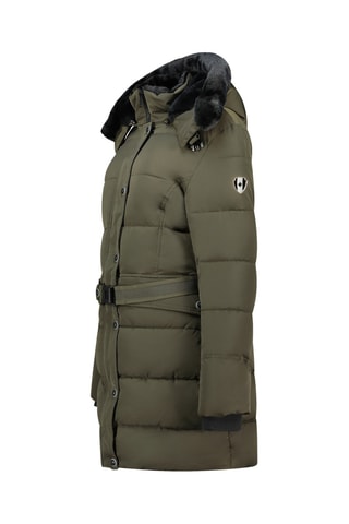 Lange Gewatteerde Jas Bettineak - Kaki