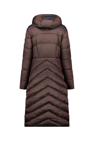 Lange Gewatteerde Jas Blancheak - Donkerbruin