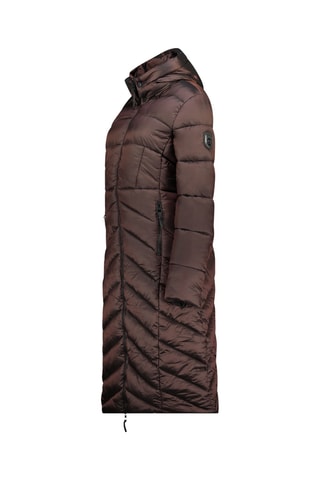 Lange Gewatteerde Jas Blancheak - Donkerbruin