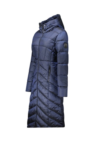 Lange Gewatteerde Jas Blancheak - Marineblauw